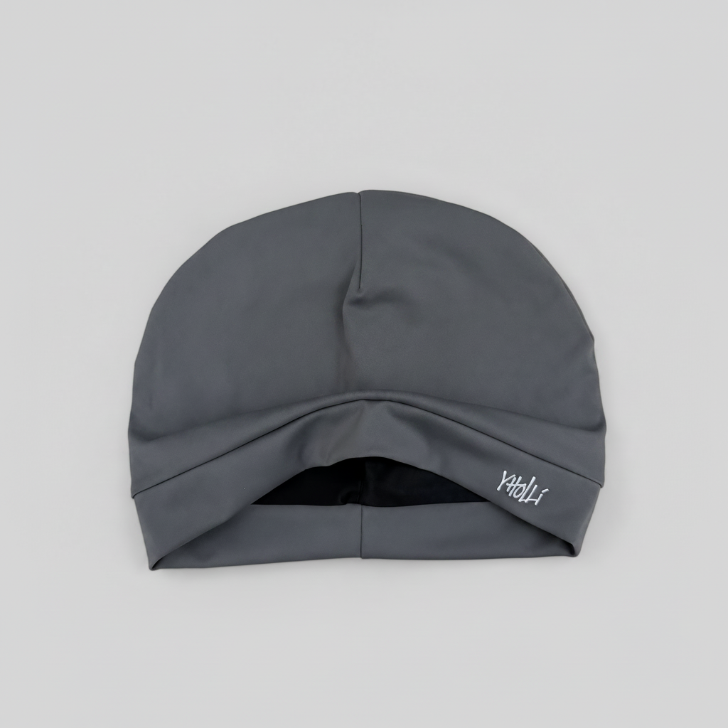 Satin-Lined Mid Frost Grey Skull Cap V1 Light Reflective Logo