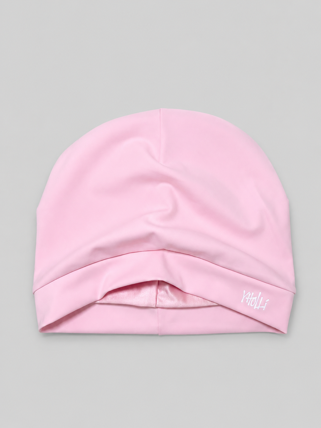 Satin-Lined Mid Soft Pink Skull Cap V1 Light Reflective Logo