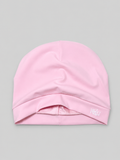 Satin-Lined Mid Soft Pink Skull Cap V1 Light Reflective Logo